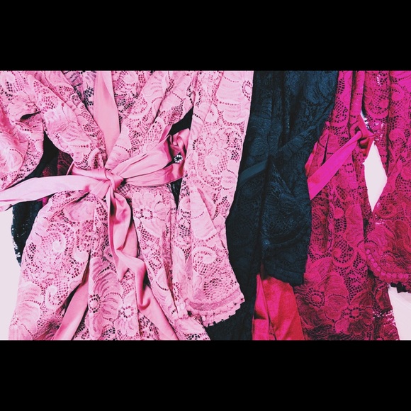 Fuchsia two piece robe set - Picture 6 of 12